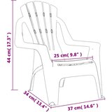  Vrtne stolice za djecu 2 kom zelene 37x34x44 cm PP izgled drva | shoptok.hr
