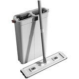 LEAN Set za čišćenje - ravni mop s kantom sa 2 komore - sivi | shoptok.hr