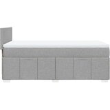vidaXL Okvir kreveta s oprugama i madrac svjetlosivi 90x200cm tkanina | shoptok.hr