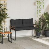  Drvena klupska klupa s jastukom Siva 114 x 55 x 77 cm | shoptok.hr