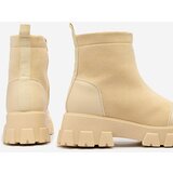 Resti Women's flat heeled boots in cream color Leffoi | ePonuda.com