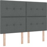  LED glava kreveta s LED trakama Tamno siva 160 cm tkanina | shoptok.hr