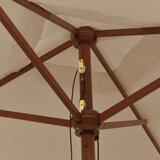  Vrtni suncobran s drvenim stupom smeđesivi 198 x 198 x 231 cm | shoptok.hr