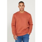 AC&Co / Altınyıldız Classics Men's Light Brown Standard Fit Normal Cut Fleece 3 Thread Crew Neck Sweatshirt Cene