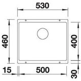 Blanco 523433 Subline 500-U pomivalno korito iz umetnega kamna | Shoptok.si
