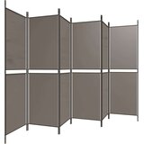 Sobna pregrada s 6 panela antracit 300 x 220 cm od tkanine | shoptok.hr