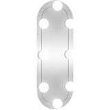 vidaXL Zidno ogledalo s LED svjetlima 15 x 40 cm stakleno ovalno | shoptok.hr