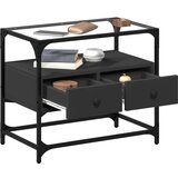TV ormarić sa staklenom površinom crni 60 x 35 x 51 cm drveni | shoptok.hr