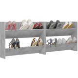 vidaXL Stenska omara za čevlje 2 kosa betonsko siva 80x18x60 cm, (20619686) | Shoptok.si