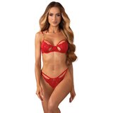 Obsessive Matildea 2-Piece Crotchless Set – Red | Shoptok.si