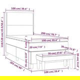  Box spring postelja z vzmetnico bel 100x200 cm umetno usnje, (20898403) | Shoptok.si