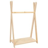 MeowBaby Otroški bergle iz borovega lesa v naravni barvi 60x97 cm Montessori - | Shoptok.si