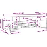  Set vanjskih sofa 6 kom. Prirodna | shoptok.hr
