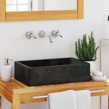  Umivaonik 45 x 30 x 12 cm mramorni visoki sjaj crni | shoptok.hr