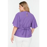 Trendyol Curve Purple Tie Detailed Woven Blouse | ePonuda.com