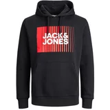 Jack & Jones Sweater majica pastelno crvena / crna / bijela