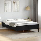 Maison Chic Posteljni okvir - Dvoposteljna postelja - Zakonska postelja črn 120x200 cm inženirski les in kovina-J13723, (21767217) | Shoptok.si