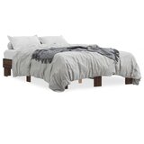 Furnova Posteljni okvir rjav hrast 120x200 cm inženirski les in kovina, (21936731) | Shoptok.si