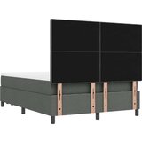  Postelja z box springom in vzmetnico & klop temno siva 140x190 cm tkanina, (22081079) | Shoptok.si