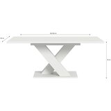 MID.YOU Raztegljiva Miza Marlon, Bela, 150-190x90cm | Shoptok.si