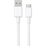 USB-A v USB-C kabel 6A bele barve dolžine 1m