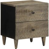  Noćni ormarić svijetlo sivi 40x33x46 cm Puno drvo Mango | shoptok.hr