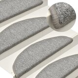 vidaXL Preproge za stopnice 15 kosov svetlo sive 56x17x3 cm, (20753473) | Shoptok.si