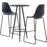  3-dijelni barski set plastični crni | shoptok.hr