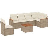 vidaXL 7-dijelni set vrtnih sofa od poliratana s jastucima bež | shoptok.hr