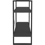 vidaXL Knjižna omara 2-nadstropna siva 100x30x70 cm iverna plošča | Shoptok.si