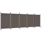 Sobna pregrada s 5 panela antracit 433x180 cm od tkanine | shoptok.hr
