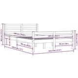  Posteljni okvir iz trdnega lesa 140x190 cm, (20601689) | Shoptok.si
