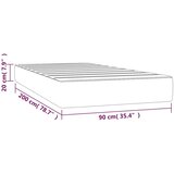  Madrac s džepičastim oprugama srednje tvrdoće krem 90x200x20 cm od umjetne kože - Krema 90 x 200 cm 1 Krema | shoptok.hr