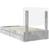  Okvir za krevet s ladicama Betonski sivi 90 x 190 cm | shoptok.hr
