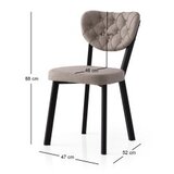 Hanah home Set trpezarijskih stolica Enzo 808 V2, 2 dijela, Siva | Eponuda.ba