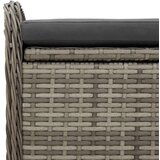 vidaXL Klop z blazino siva 115x51x52 cm poli ratan | Shoptok.si