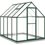  The Living Store Rastlinjak z okvirjem zelen 224x169x202 cm aluminij - Rastlinjak, (21497460) | Shoptok.si