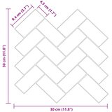  Pločica riblja kost 10 pcs Crna 30 x 30 cm Poliuretan i PET | shoptok.hr