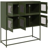 vidaXL Komoda maslinastozelena 100,5x39x107 cm hladno valjani čelik | shoptok.hr