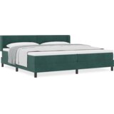  Box Spring postelja z vzmetnico temno zelena 200x200 cm žamet, (22050307) | Shoptok.si
