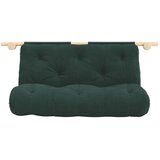Karup Design Temno zelena raztegljiva sedežna garnitura iz rebrastega žameta 180 cm Hooked – | Shoptok.si