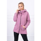 Kesi Insulated sweatshirt with a longer back and pockets in dark pink Cijene