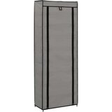 Ormarić za cipele s pokrovom od tkanine 57 x 29 x 162 cm sivi | shoptok.hr