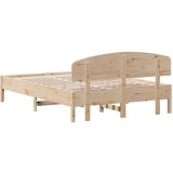  Okvir za krevet s uzglavljem 150 x 200 cm borovina | shoptok.hr