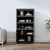  Visoka komoda siva 80 x 35 x 154 cm od masivne borovine | shoptok.hr