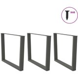  Noge jedilne mize V-oblika 3 kosi Antracit 100x(72-73,3) cm | Shoptok.si
