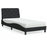  Krevet s madracem crni 90x190 cm baršunasti | shoptok.hr