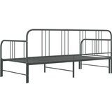 vidaXL Izvlečni posteljni okvir siv iz kovine 90x200 cm | Shoptok.si