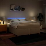  Krevet s oprugama i madracem krem 180x200 cm od tkanine | shoptok.hr