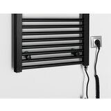 Aqualine električni radijator za kupatilo direct-e 300W 96x45 cm mat crne boje | Eponuda.com